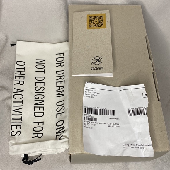 🥳HP🥳 Preloved Golden Goose Midstar Silver Glitter Zebra size 8 - Picture 2 of 9